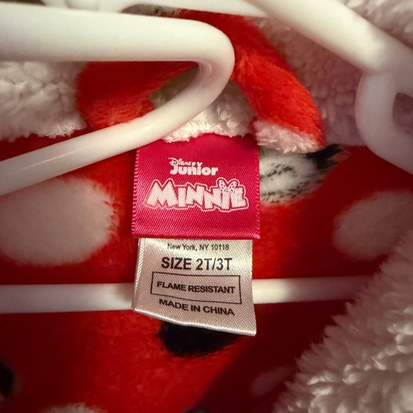 Minnie Mouse Red Polka Dot Plush Robe - Picture 3 of 3